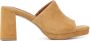 BiBi Lou Slippers Dames Sandalen Instappers Damesschoenen Suède Blokhak 620P30VK Cognac - Thumbnail 1