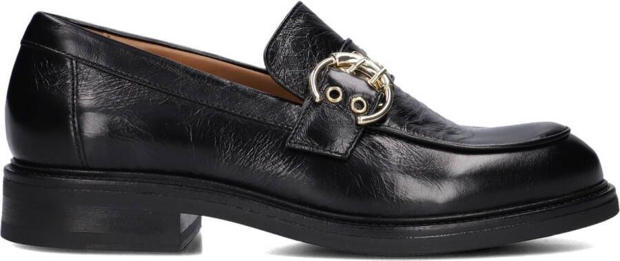 Billi Bi A7032 Loafers Leer Instapper Dames Zwart