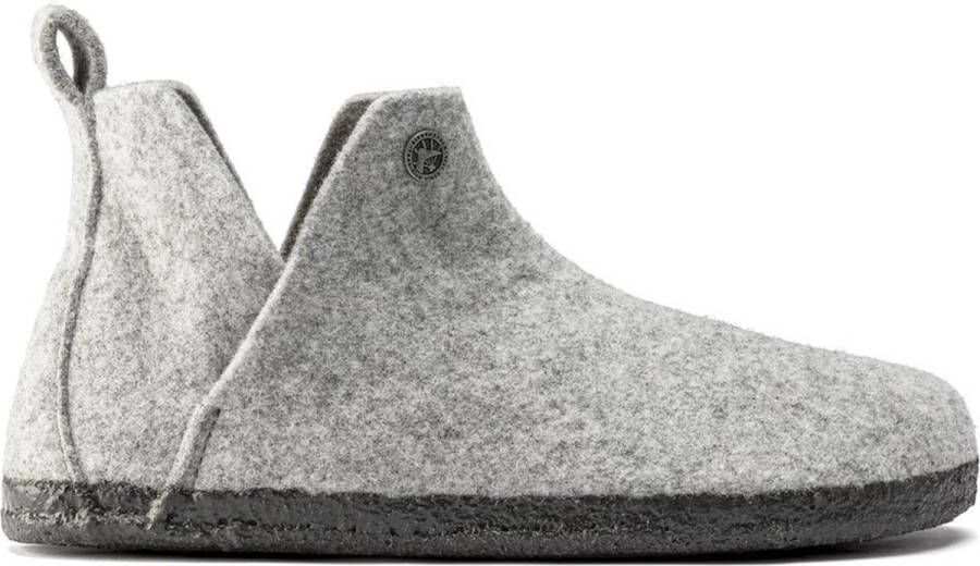 Birkenstock Andermatt pantoffels lamsvel grijs uni (1017884)