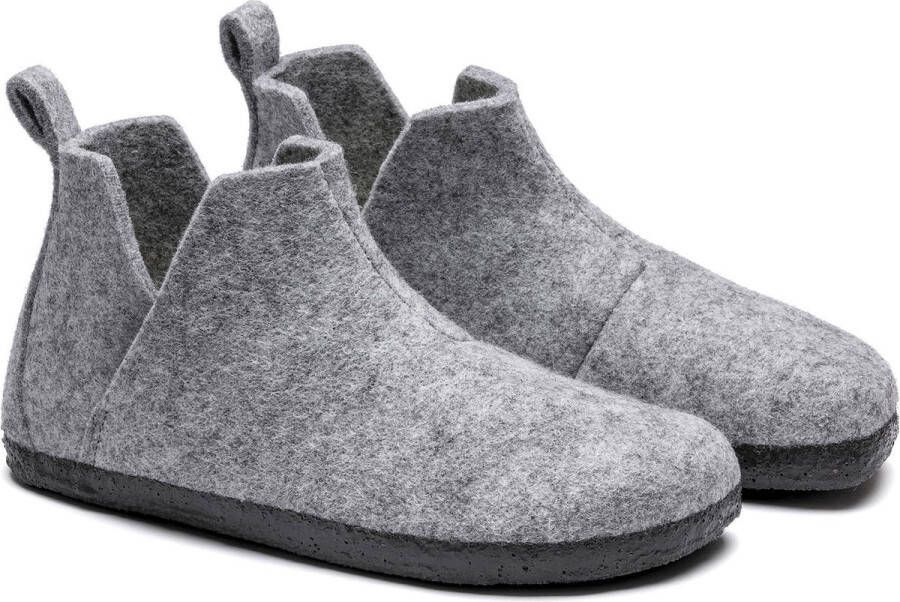 Birkenstock Andermatt Pantoffels Light Grey Narrow fit | Grijs | Wolvilt - Foto 3