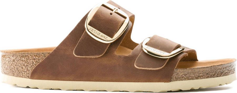 Birkenstock Arizona Big Buckle cognac vetleer regular sandalen dames(1011072 )