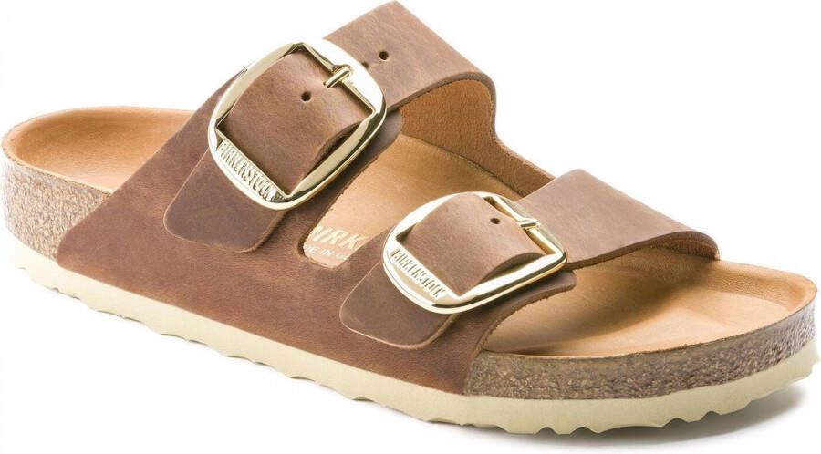 Birkenstock Arizona Big Buckle cognac vetleer regular sandalen dames (1011072)