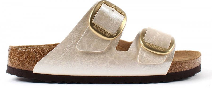 Birkenstock Arizona Dames Slippers Graceful Pearl White Narrow fit | Wit | Imitatieleer