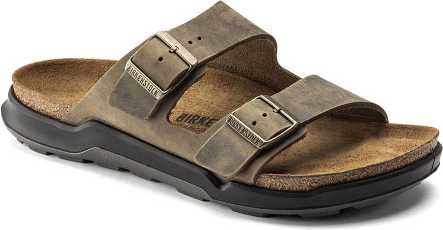 Birkenstock Arizona Heren Slippers Faded Khaki Regular fit | Groen | Nubuck