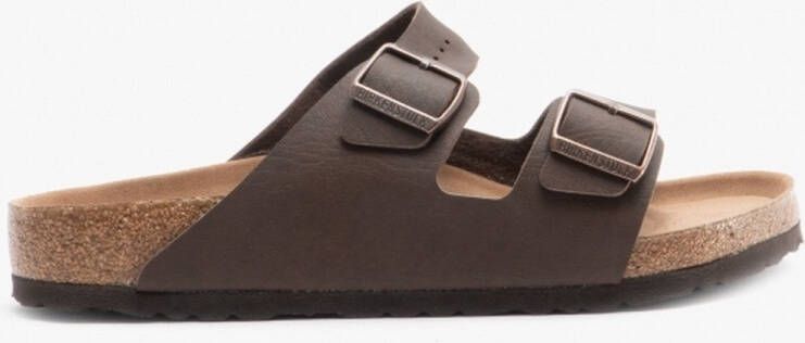 Birkenstock Arizona Heren Slippers Saddle Matt Brown Narrow fit | Bruin | Imitatieleer