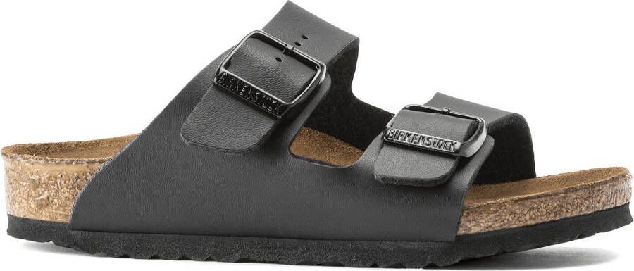 Birkenstock Arizona Kids Slippers Black Regular fit | Zwart | Imitatieleer