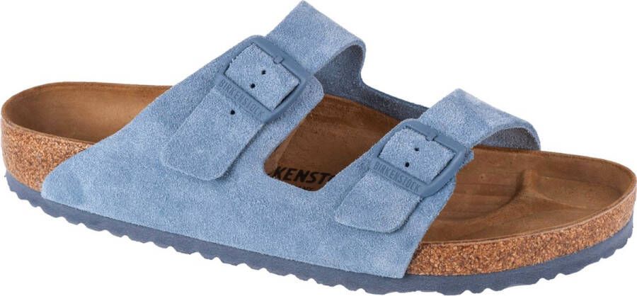 Birkenstock Arizona Leve Blauw Leren Sandalen Blue Heren