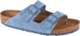 Birkenstock Arizona Leve Blauw Leren Sandalen Blue Heren - Thumbnail 1