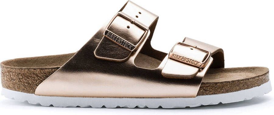 Birkenstock Arizona SFB Metallic Copper Slippers Dames