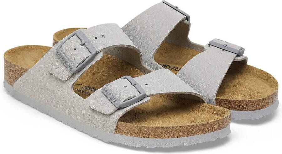 Birkenstock Lichtgrijze Twee-band Sandaal Stijlvolle Toevoeging Gray