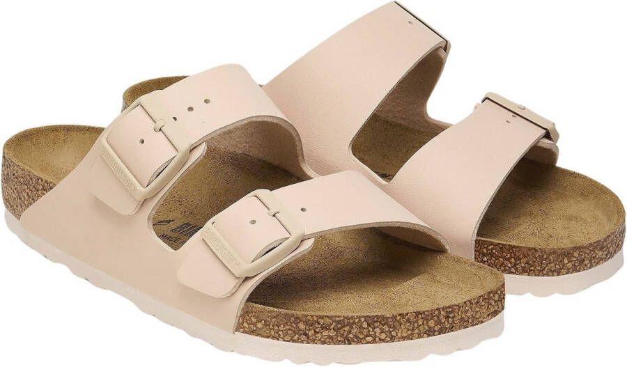 BIRKENSTOCK Arizona Birko-Flor new beige narrow Beige Synthetisch Platte sandalen