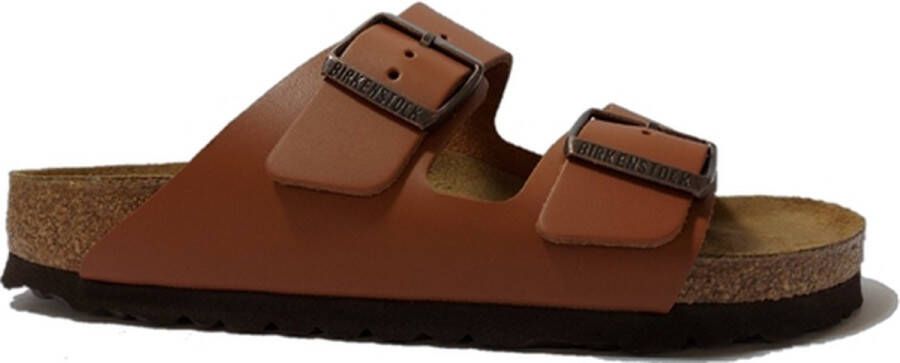 Birkenstock Slipper Arizona 1019075 Ginger Brown Natuurleer Smal 10½