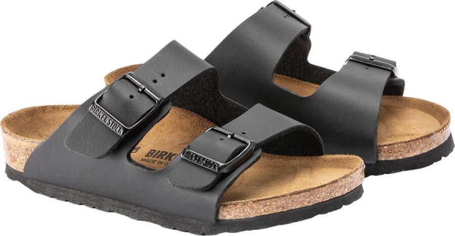 Birkenstock Arizona Kids Slippers Black Regular fit | Zwart | Imitatieleer