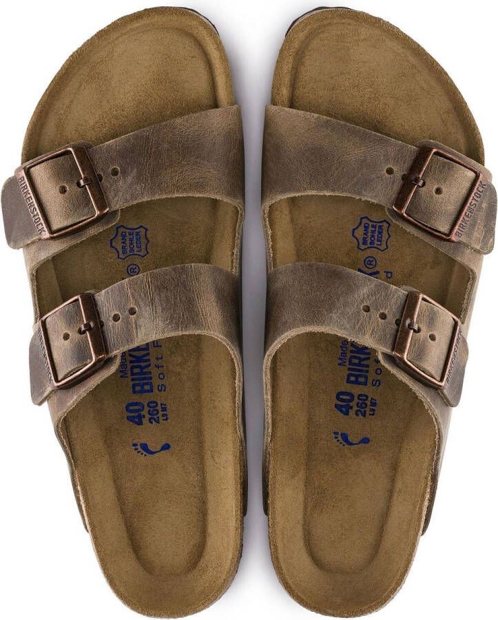 Birkenstock Arizona Slippers Tobacco Brown Regular-fit Bruin Nubuck