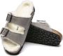 Birkenstock Arizona Shearling Slippers Stone Coin Narrow fit | Grijs | Suède - Thumbnail 21