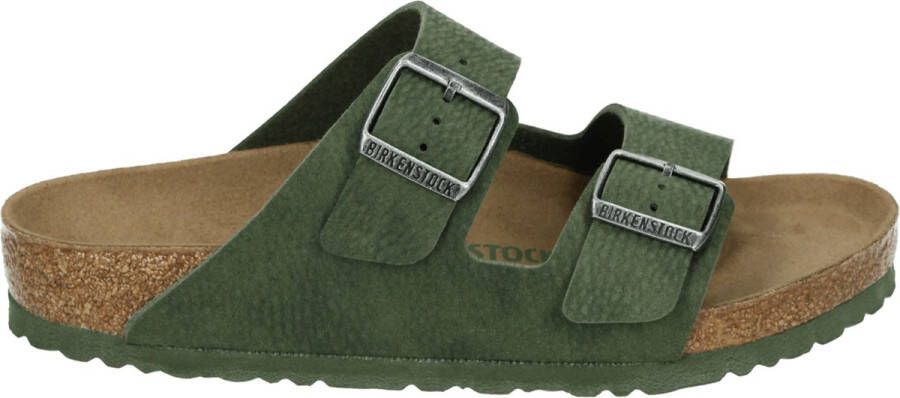 Birkenstock Groene Heren Sliders Stijlvol en Comfortabel Groen Heren