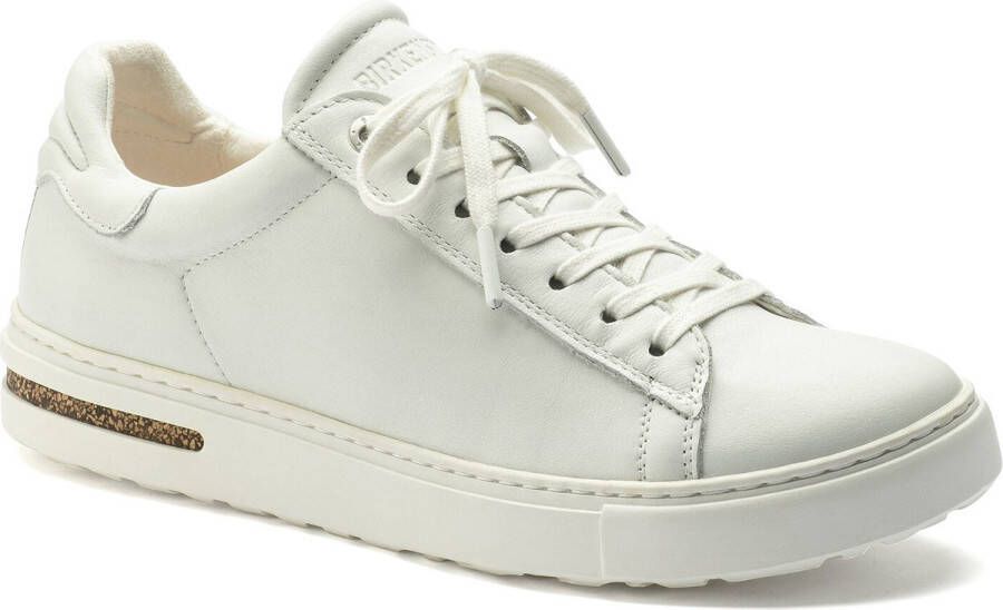 Birkenstock Witte Leren Sneakers met Verwijderbaar Kurk-Latex Voetbed White