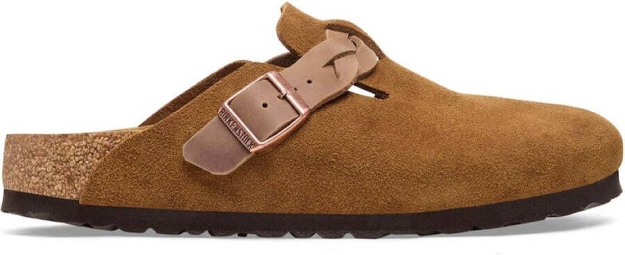 Birkenstock Boston Braided Suede Leather Mink