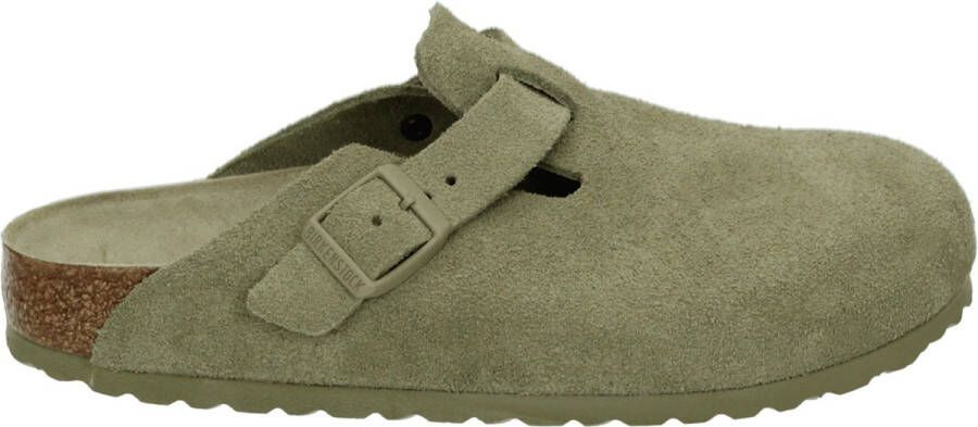 Birkenstock BOSTON FADED KHAKI Dames slippers Groen