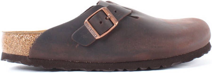 Birkenstock Pantoffels Boston NU oiled Habana met verstelbare gesp