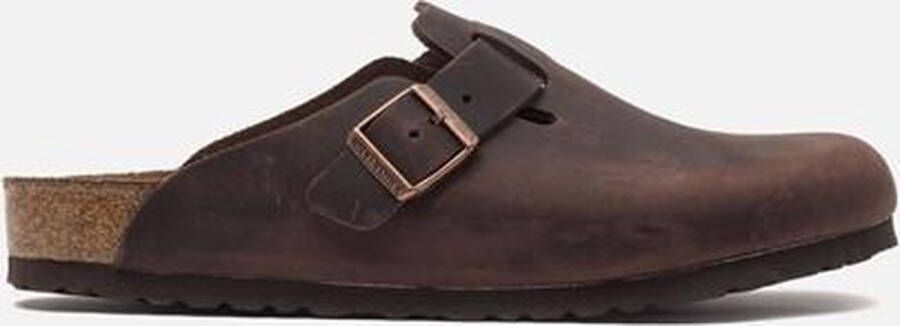 Birkenstock Pantoffels Boston NU oiled Habana met verstelbare gesp