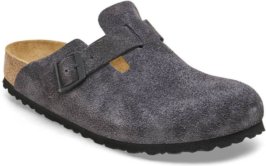 Birkenstock Slippers Boston LEVE Velvet Grey