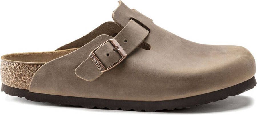 Birkenstock Boston Vetleer Tabacco Brown Normaal Slipper