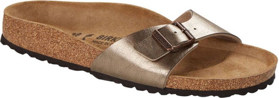 Birkenstock Madrid Dames Slippers Graceful Taupe Narrow fit | Taupe | Imitatieleer