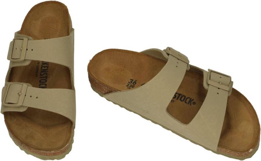 Birkenstock -Dames kaki camouflage slippers & muiltjes