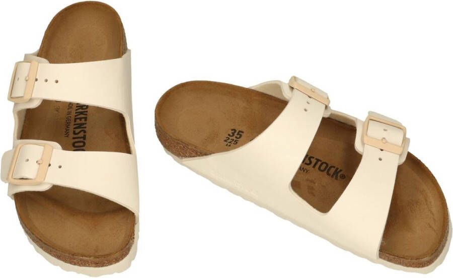 Birkenstock -Dames off-white-crÈme-ivoorkleur slippers & muiltjes