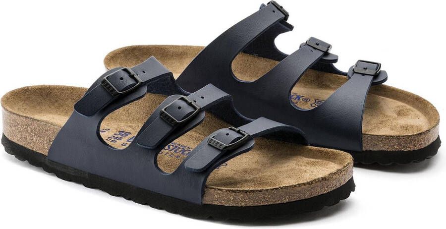 Birkenstock Florida BF WB Narrow Dames Slippers Blue