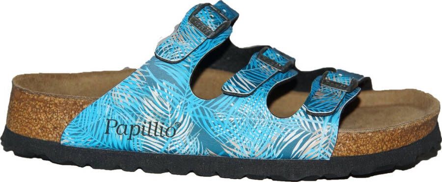 Birkenstock Florida Papillio 0322521 Breed Tropical Leaf Blue