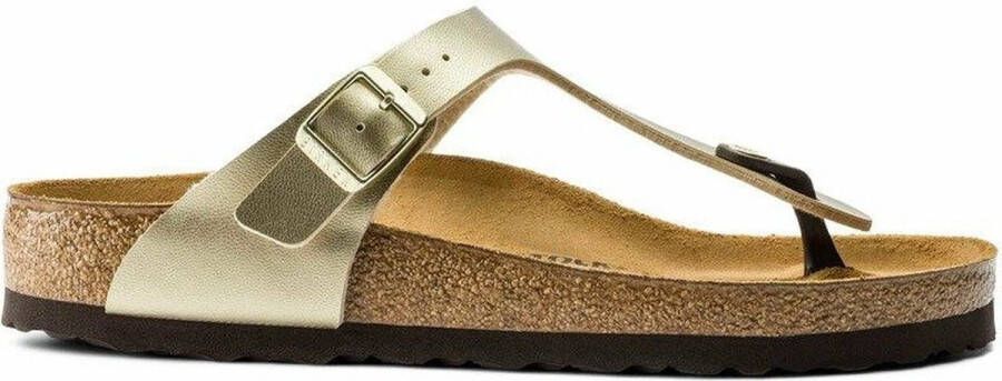 Birkenstock Stijlvolle Dames Gesp Flip Flops Geel Dames