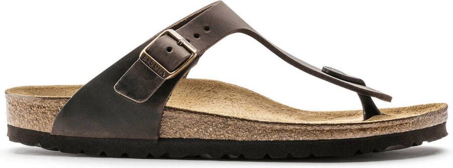 Birkenstock Gizeh Dames Slippers Habana Narrow fit | Bruin | Nubuck