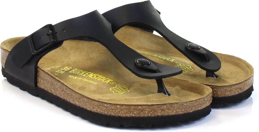 Birkenstock Gizeh Teenslipper 043691 Zwart Mat Normaal