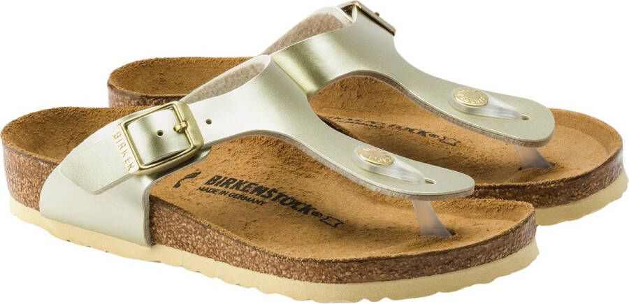 Birkenstock Gizeh Kids Slippers Electric Metallic Gold Regular fit | Goud | Imitatieleer