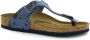 Birkenstock Gizeh Kids BS Smal Blauwdessin - Thumbnail 1