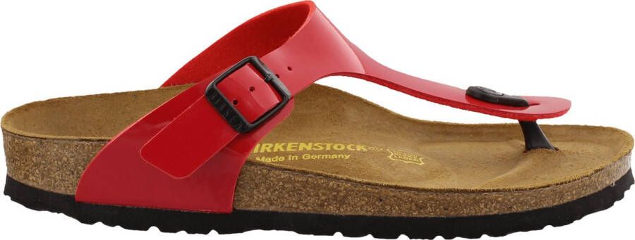 Birkenstock Gizeh Kids Slippers Tango Red Patent Narrow fit | Rood | Imitatieleer