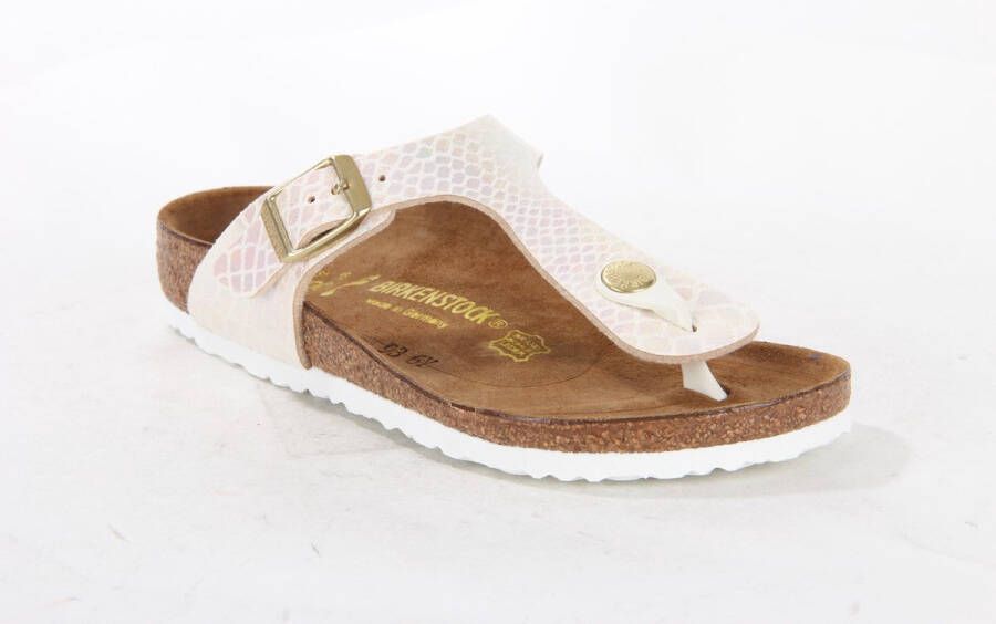 Birkenstock Gizeh Sportieve slippers Meisjes Beige BF Shiny Snake Cream - Foto 2