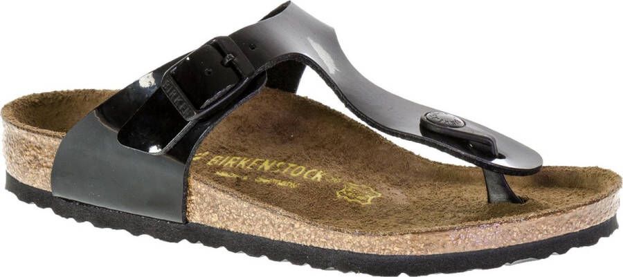 Birkenstock Gizeh Lack Slippers Kinderen Zwart