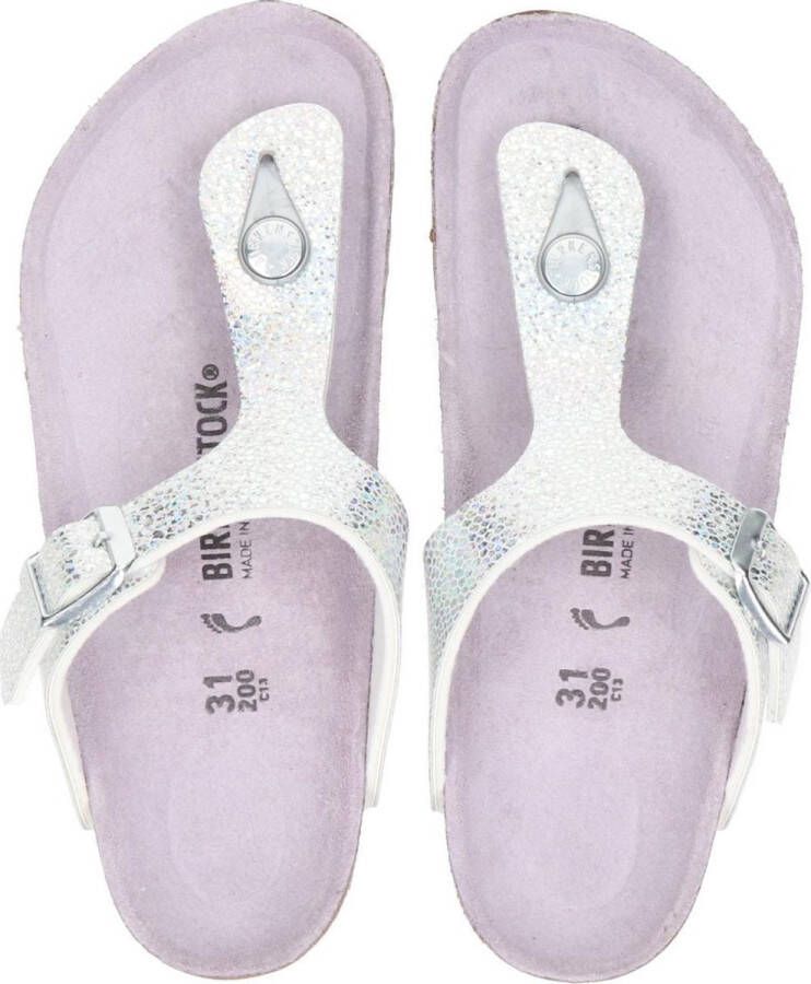 Birkenstock Gizeh Kids Slippers Disco Zilver Narrow