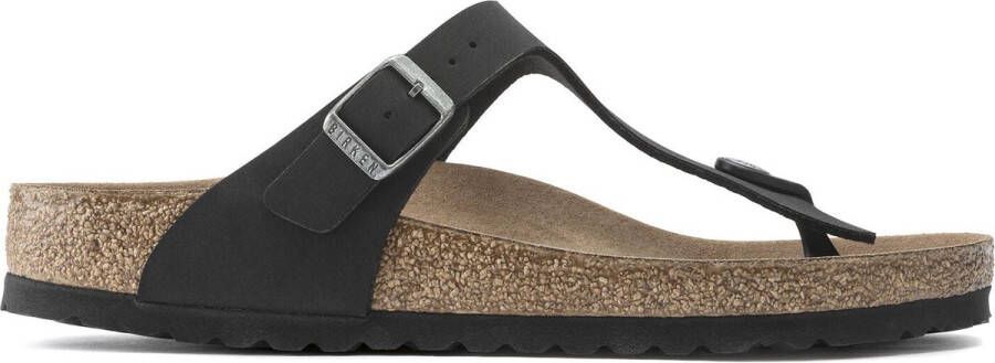 Birkenstock Gizeh Slippers Black Regular fit | Zwart | Imitatieleer