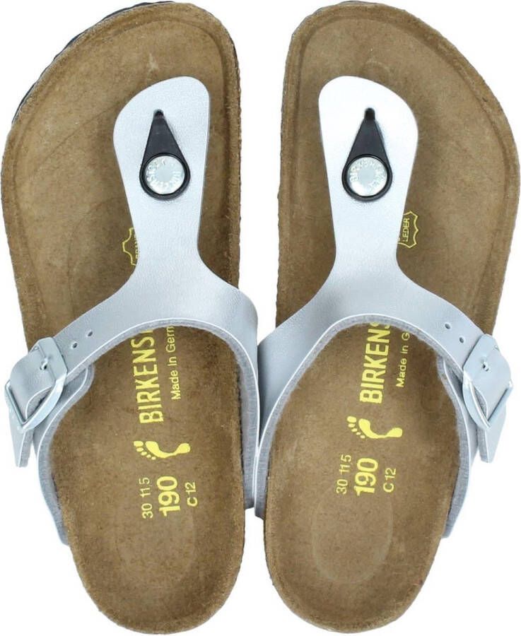 Birkenstock Jongens Slippers Gizeh Kids Zilver