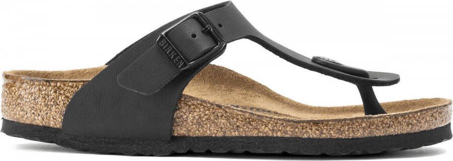 Birkenstock Gizeh Kids Slippers Black Regular fit | Zwart | Imitatieleer