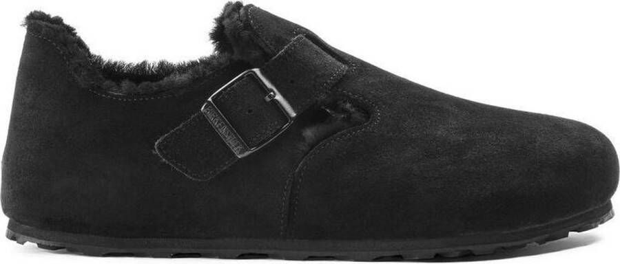 Birkenstock London Shearling suède schoenen Black Dames