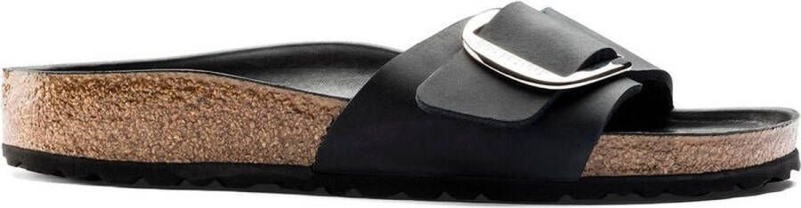 Birkenstock Madrid Big Buckle dames sandaal zwart