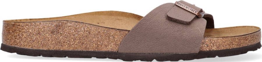 Birkenstock Madrid Dames Slippers Mocha Regular fit | Bruin | Imitatieleer