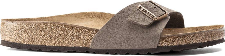 Birkenstock Madrid Dames Slippers Mocha Regular fit | Bruin | Imitatieleer