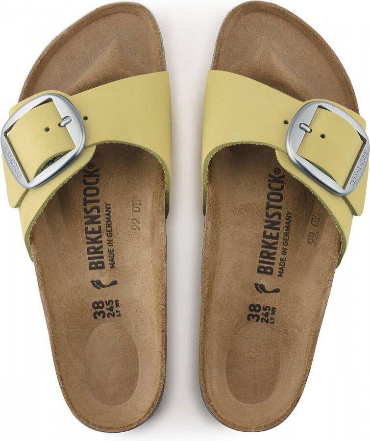 Birkenstock Madrid Dames Slippers Popcorn 37 Nubuck Big Buckle Narrow fit