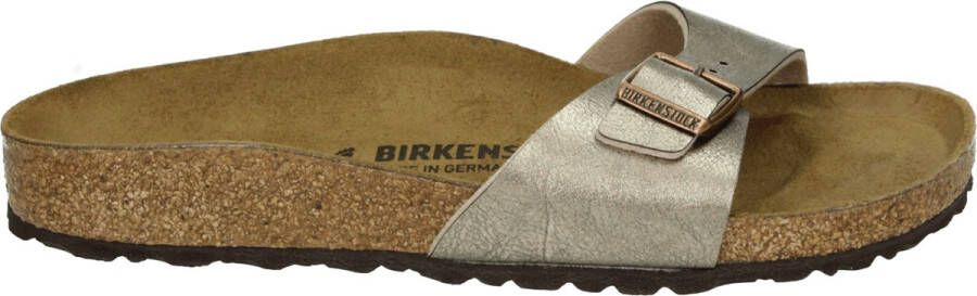 Birkenstock Madrid Dames Slippers Graceful Taupe Narrow fit | Taupe | Imitatieleer